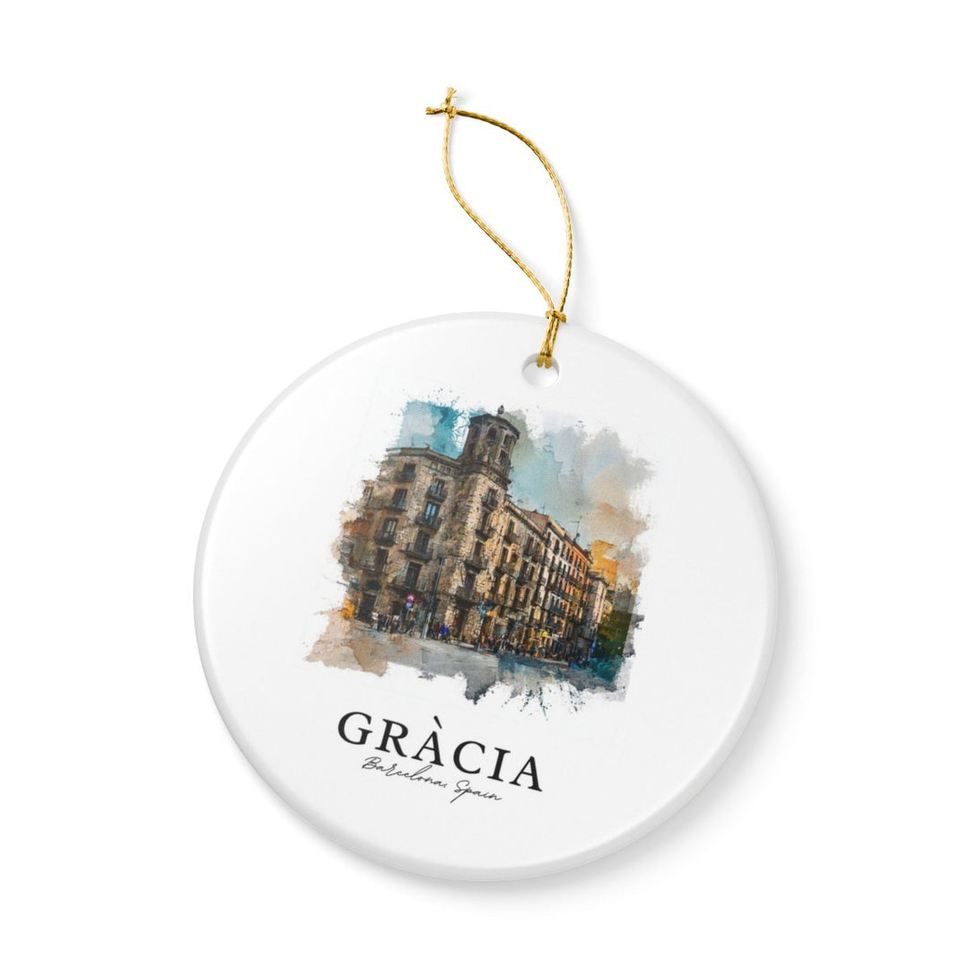 Gràcia Spain Ornament: Unique Gràcia Souvenir, Gràcia Spain Xmas Decor, and Authentic Gràcia Gift