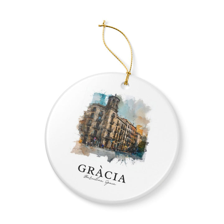 Gràcia Spain Ornament: Unique Gràcia Souvenir, Gràcia Spain Xmas Decor, and Authentic Gràcia Gift