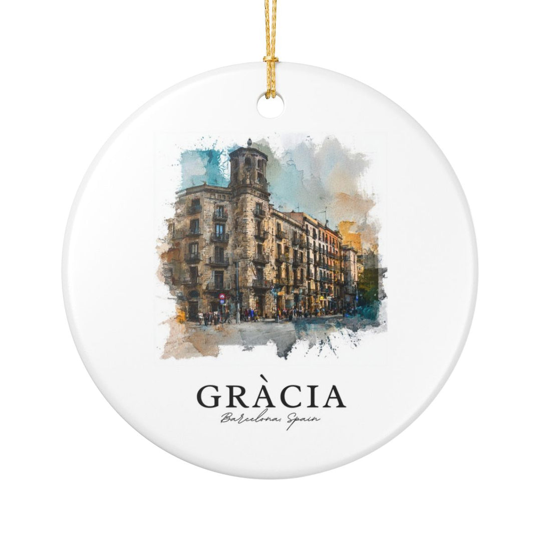 Gràcia Spain Ornament: Unique Gràcia Souvenir, Gràcia Spain Xmas Decor, and Authentic Gràcia Gift