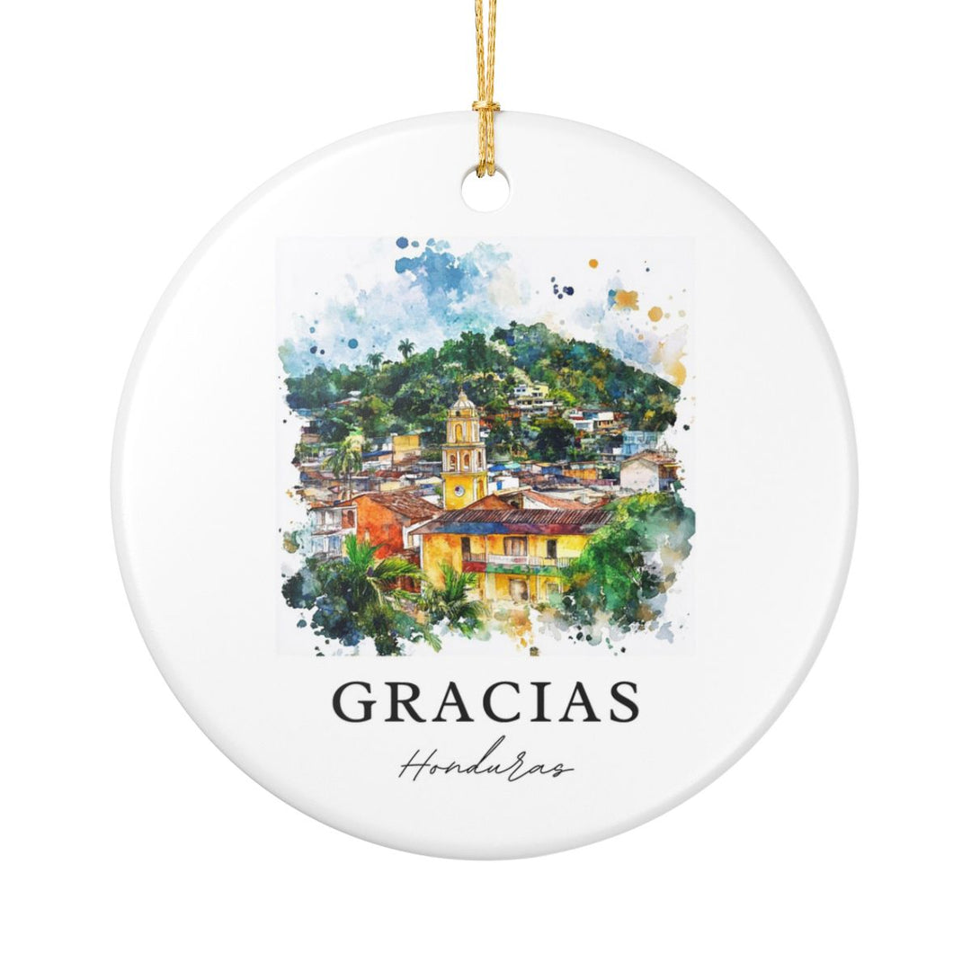Gracias Honduras Ornament: Unique Gracias Honduras Souvenir, Gracias Honduras Xmas Decor, and Authentic Gracias Honduras Gift