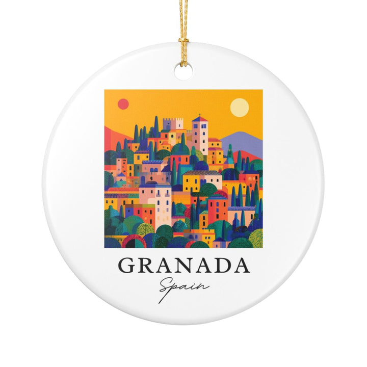 Granada Spain Ornament: Unique Granada Spain Souvenir, Granada Spain Xmas Decor, and Authentic Granada Spain Gift