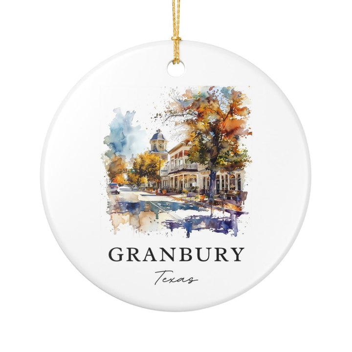 Granbury Texas Ornament: Unique Granbury Texas Souvenir, Granbury Texas Xmas Decor, and Authentic Granbury Texas Gift