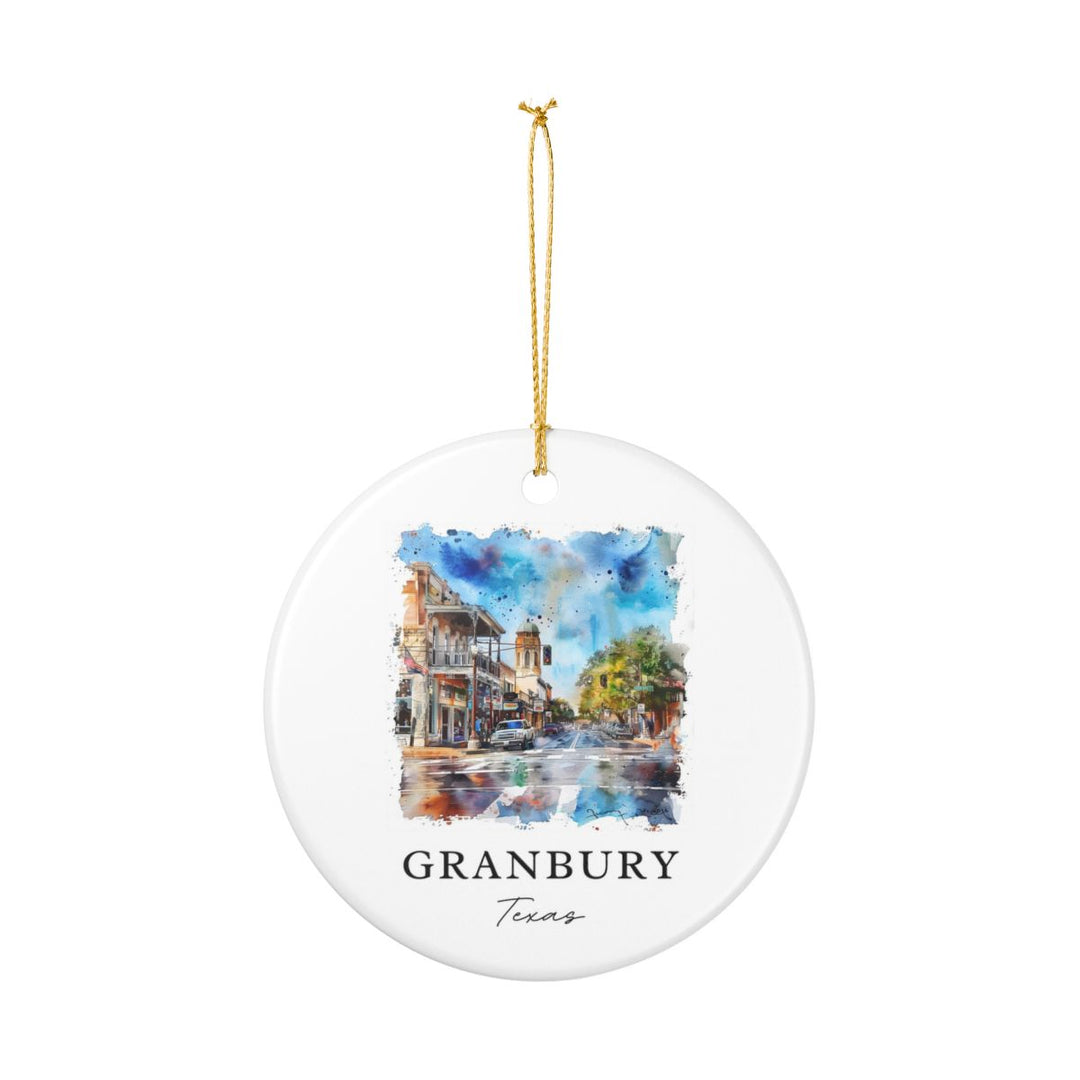Granbury TX Ornament: Unique Granbury Souvenir, Granbury Texas Xmas Decor, and Authentic Granbury Gift