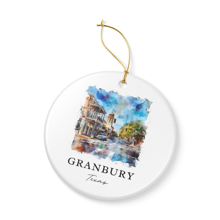 Granbury TX Ornament: Unique Granbury Souvenir, Granbury Texas Xmas Decor, and Authentic Granbury Gift
