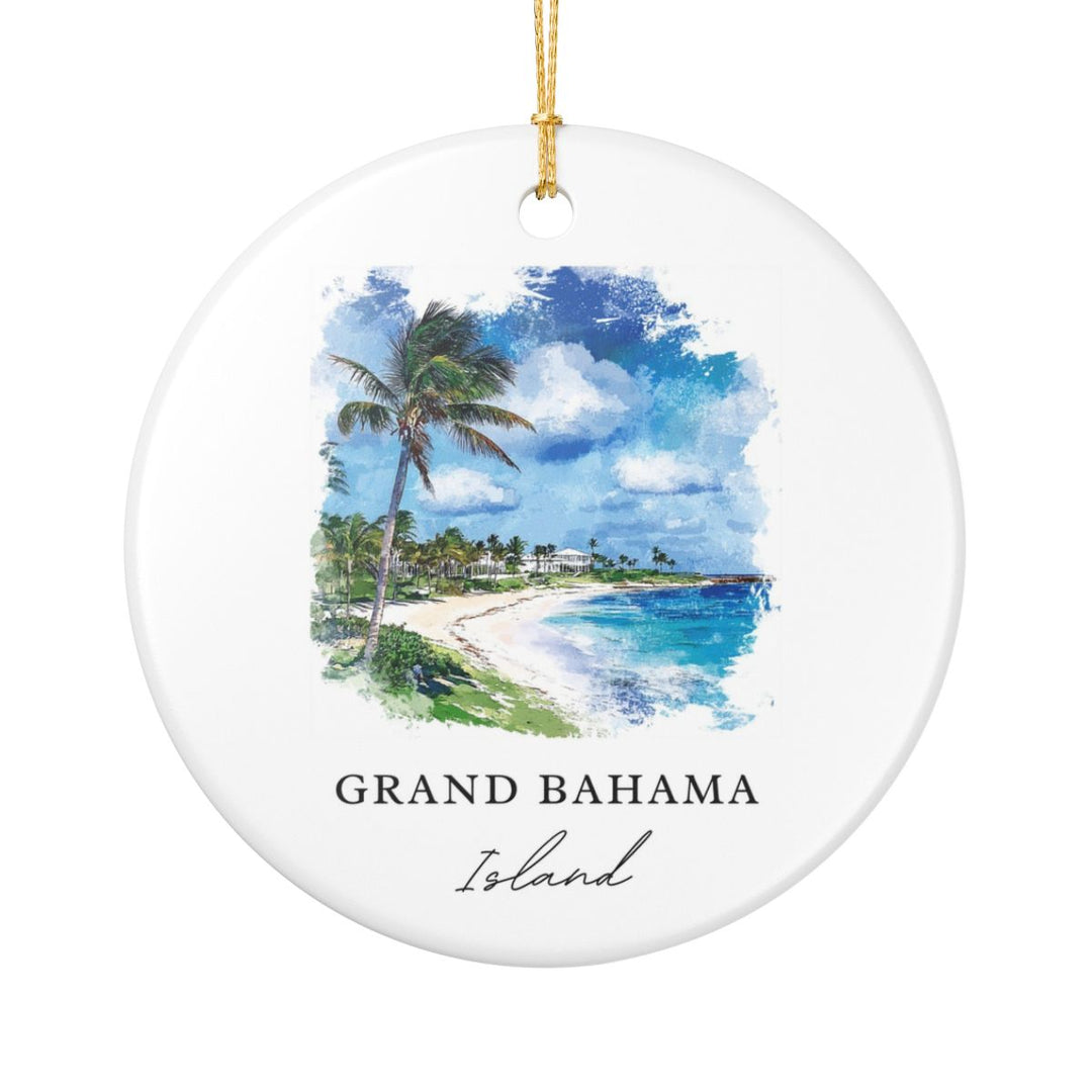 Grand Bahama Island Ornament: Unique Grand Bahama Island Souvenir, Grand Bahama Island Xmas Decor, and Authentic Grand Bahama Island Gift