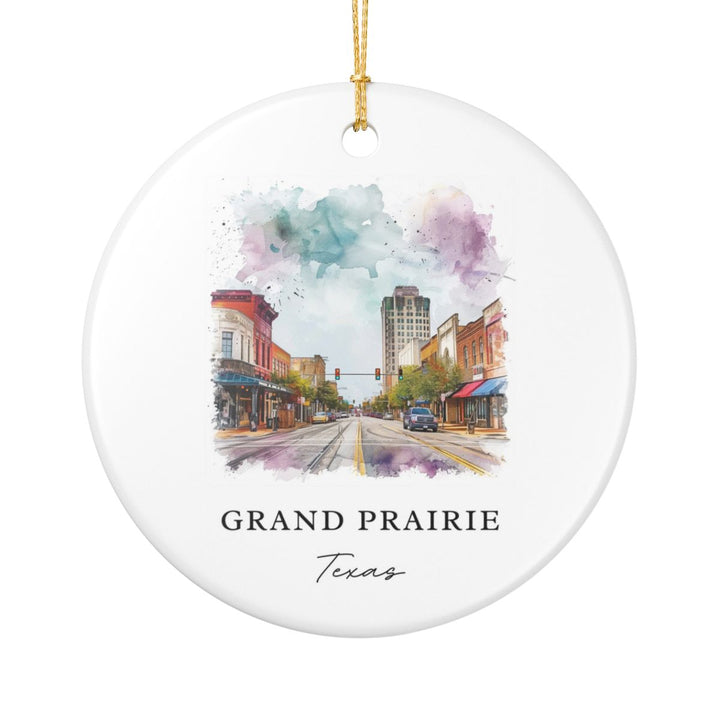 Grand Prairie Texas Ornament: Unique Grand Prairie Souvenir, Grand Prairie Texas Xmas Decor, and Authentic Grand Prairie Gift
