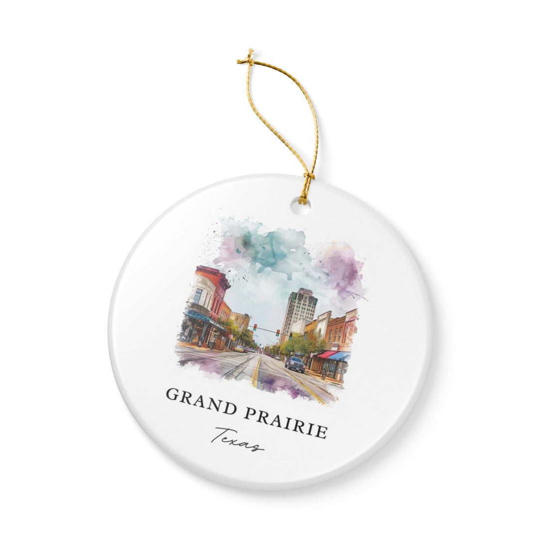Grand Prairie Texas Ornament: Unique Grand Prairie Souvenir, Grand Prairie Texas Xmas Decor, and Authentic Grand Prairie Gift
