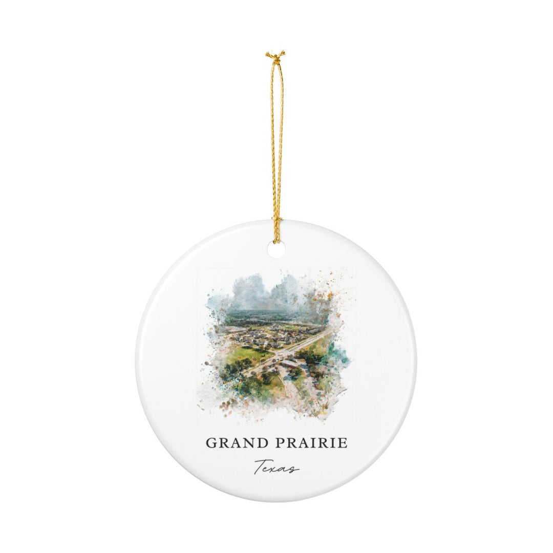 Grand Prairie Texas Ornament: Unique Grand Prairie Souvenir, Grand Prairie Texas Xmas Decor, and Authentic Grand Prairie Gift
