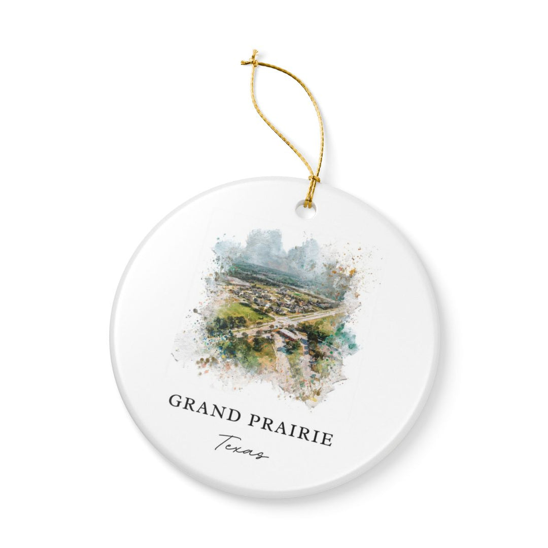 Grand Prairie Texas Ornament: Unique Grand Prairie Souvenir, Grand Prairie Texas Xmas Decor, and Authentic Grand Prairie Gift