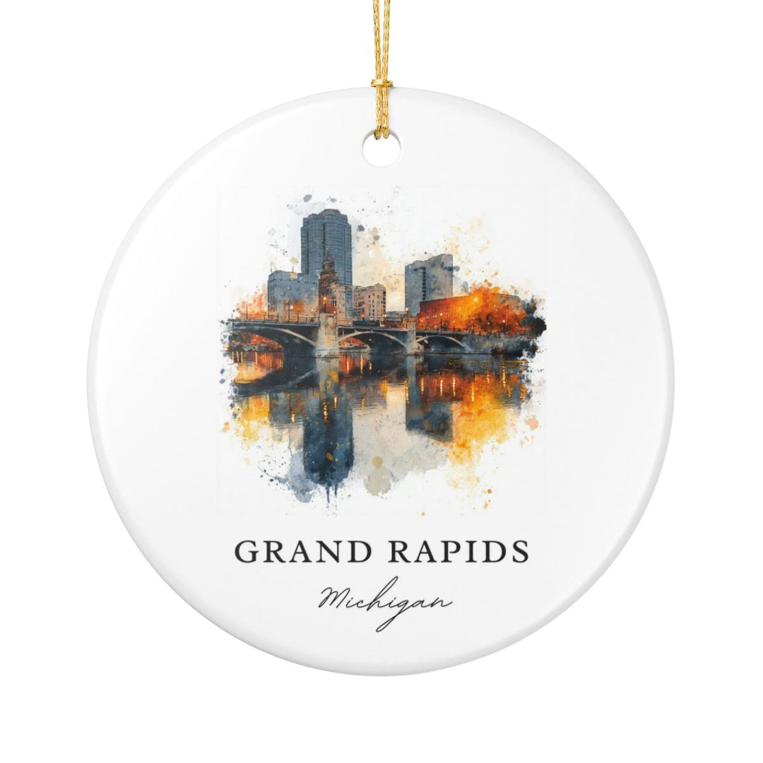 Grand Rapids Michigan A Ornament: Unique Grand Rapids Michigan A Souvenir, Grand Rapids Michigan A Xmas Decor, and Authentic Grand Rapids Michigan A Gift