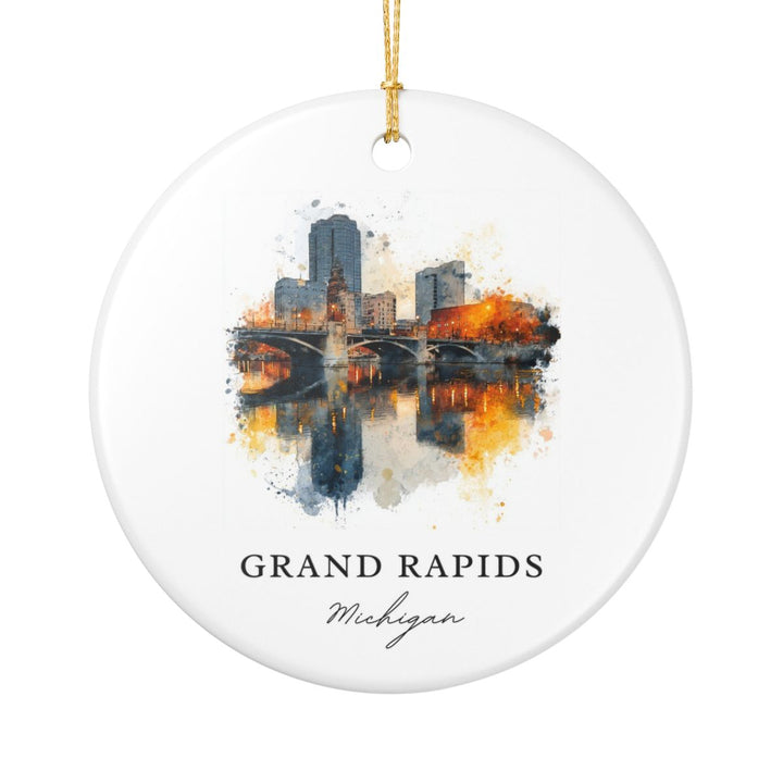 Grand Rapids Michigan A Ornament: Unique Grand Rapids Michigan A Souvenir, Grand Rapids Michigan A Xmas Decor, and Authentic Grand Rapids Michigan A Gift