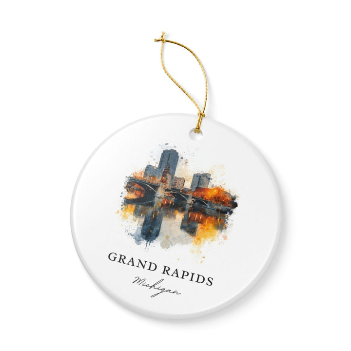 Grand Rapids Michigan A Ornament: Unique Grand Rapids Michigan A Souvenir, Grand Rapids Michigan A Xmas Decor, and Authentic Grand Rapids Michigan A Gift