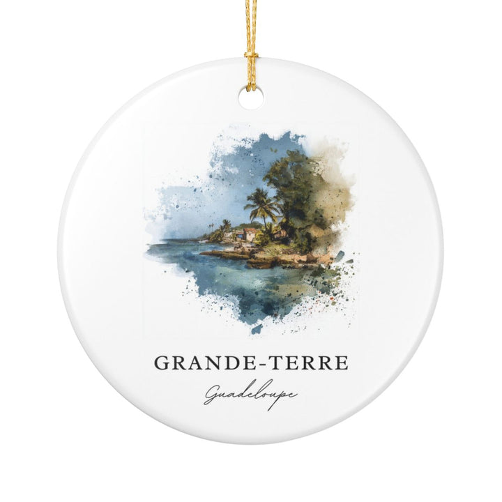 Grande Terre Guadeloupe Ornament: Unique Grande Terre Guadeloupe Souvenir, Grande Terre Guadeloupe Xmas Decor, and Authentic Grande Terre Guadeloupe Gift