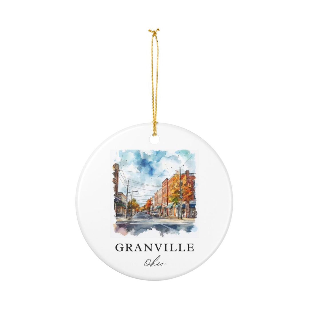 Granville Ohio USA Ornament: Unique Granville Souvenir, Granville Ohio Xmas Decor, and Authentic Granville Gift