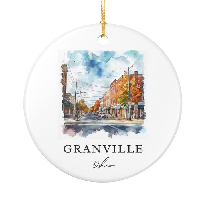 Granville Ohio USA Ornament: Unique Granville Souvenir, Granville Ohio Xmas Decor, and Authentic Granville Gift