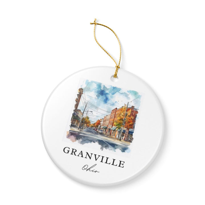 Granville Ohio USA Ornament: Unique Granville Souvenir, Granville Ohio Xmas Decor, and Authentic Granville Gift