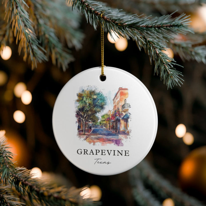 Grapevine Texas Ornament: Unique Grapevine Souvenir, Grapevine Texas Xmas Decor, and Authentic Grapevine Gift