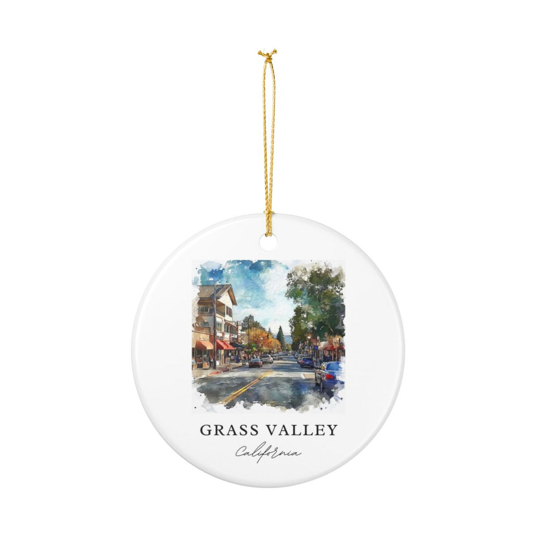 Grass Valley California USA Ornament: Unique Grass Valley Souvenir, Grass Valley California Xmas Decor, and Authentic Grass Valley Gift