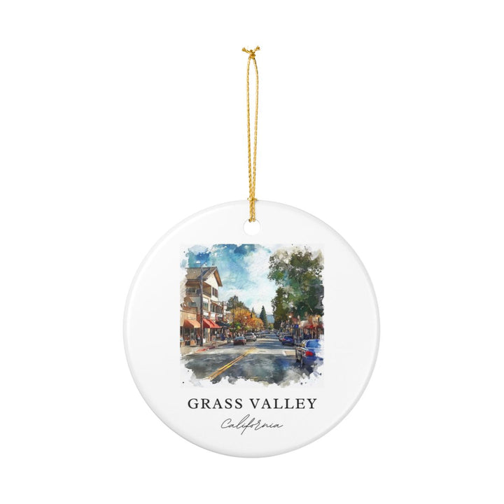 Grass Valley California USA Ornament: Unique Grass Valley Souvenir, Grass Valley California Xmas Decor, and Authentic Grass Valley Gift