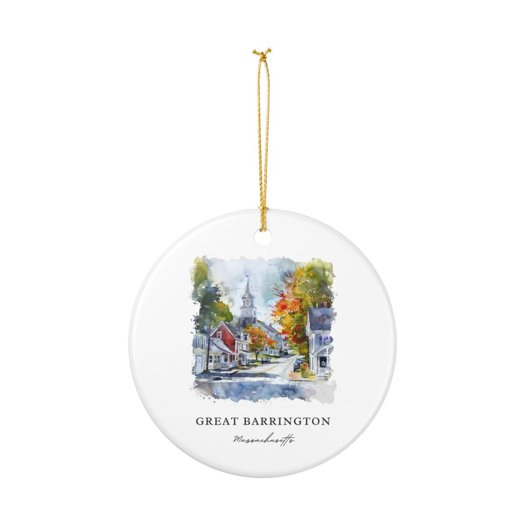 Great Barrington MA USA Ornament: Unique Great Barrington Souvenir, Great Barrington Massachusetts Xmas Decor, and Authentic Great Barrington Gift