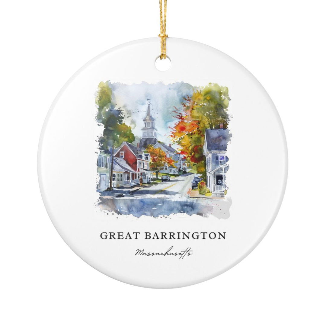 Great Barrington MA USA Ornament: Unique Great Barrington Souvenir, Great Barrington Massachusetts Xmas Decor, and Authentic Great Barrington Gift