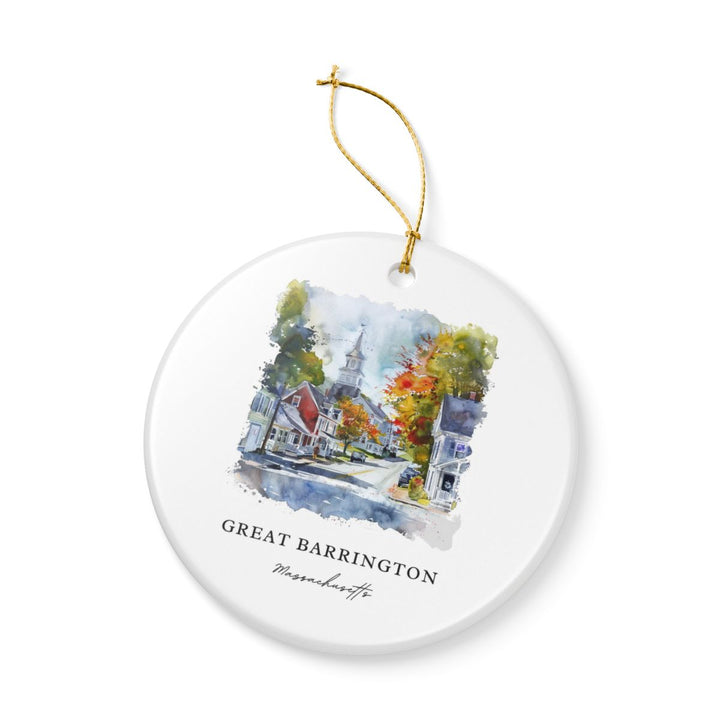 Great Barrington MA USA Ornament: Unique Great Barrington Souvenir, Great Barrington Massachusetts Xmas Decor, and Authentic Great Barrington Gift
