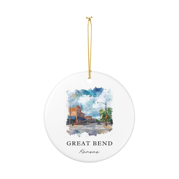 Great Bend Kansas USA Ornament: Unique Great Bend Souvenir, Great Bend Kansas Xmas Decor, and Authentic Great Bend Gift