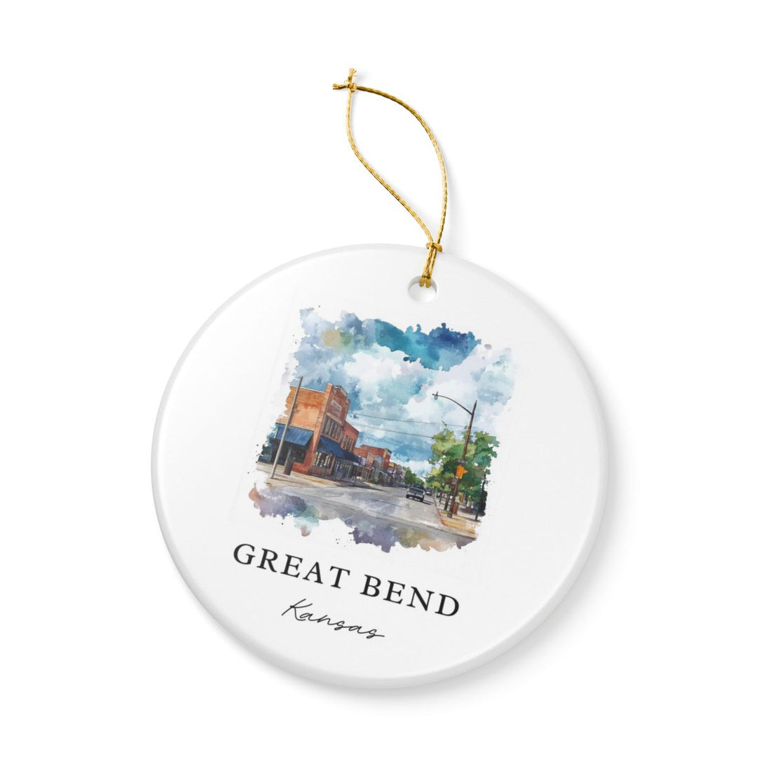 Great Bend Kansas USA Ornament: Unique Great Bend Souvenir, Great Bend Kansas Xmas Decor, and Authentic Great Bend Gift