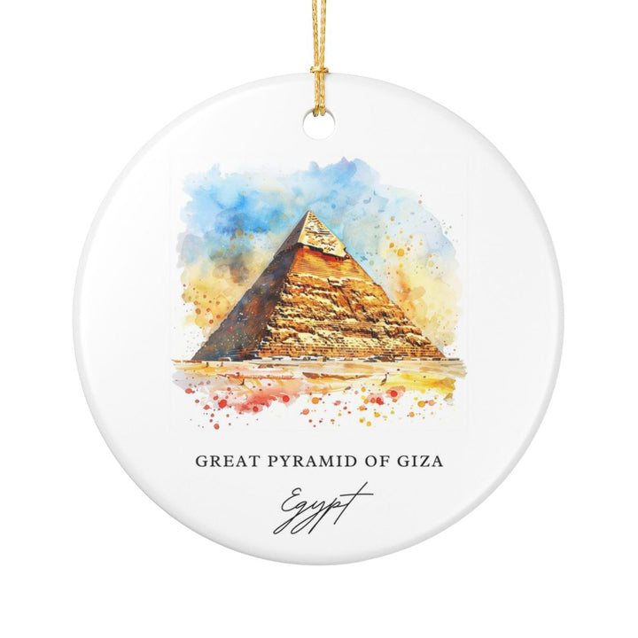 Great Pyramid of Giza Egypt Ornament: Unique Great Pyramid of Giza Souvenir, Great Pyramid of Giza Egypt Xmas Decor, and Authentic Great Pyramid of Giza Gift