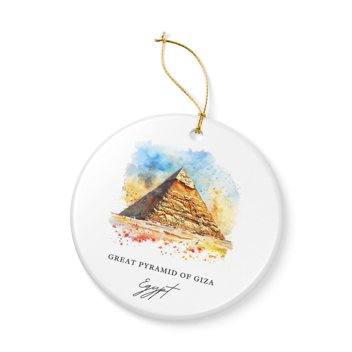 Great Pyramid of Giza Egypt Ornament: Unique Great Pyramid of Giza Souvenir, Great Pyramid of Giza Egypt Xmas Decor, and Authentic Great Pyramid of Giza Gift