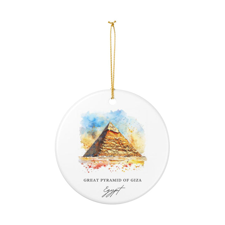 Great Pyramid of Giza Egypt Ornament: Unique Great Pyramid of Giza Souvenir, Great Pyramid of Giza Egypt Xmas Decor, and Authentic Great Pyramid of Giza Gift