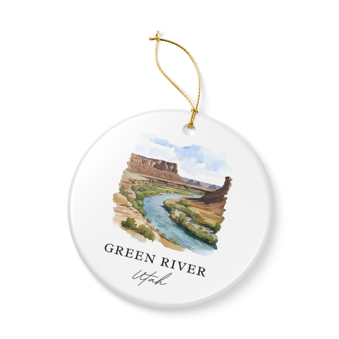 Green River Utah USA Ornament: Unique Green River Souvenir, Green River Utah Xmas Decor, and Authentic Green River Gift
