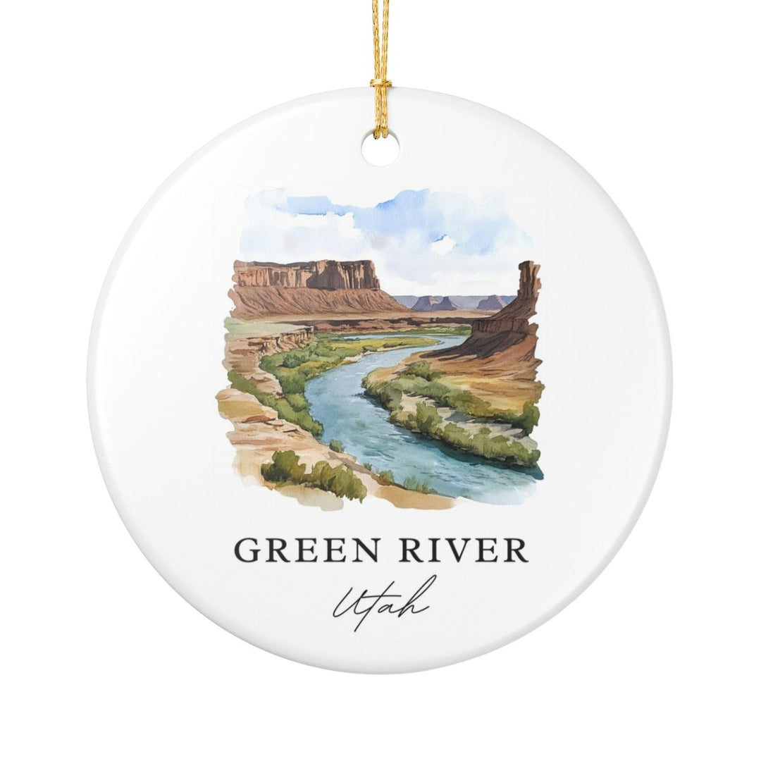 Green River Utah USA Ornament: Unique Green River Souvenir, Green River Utah Xmas Decor, and Authentic Green River Gift