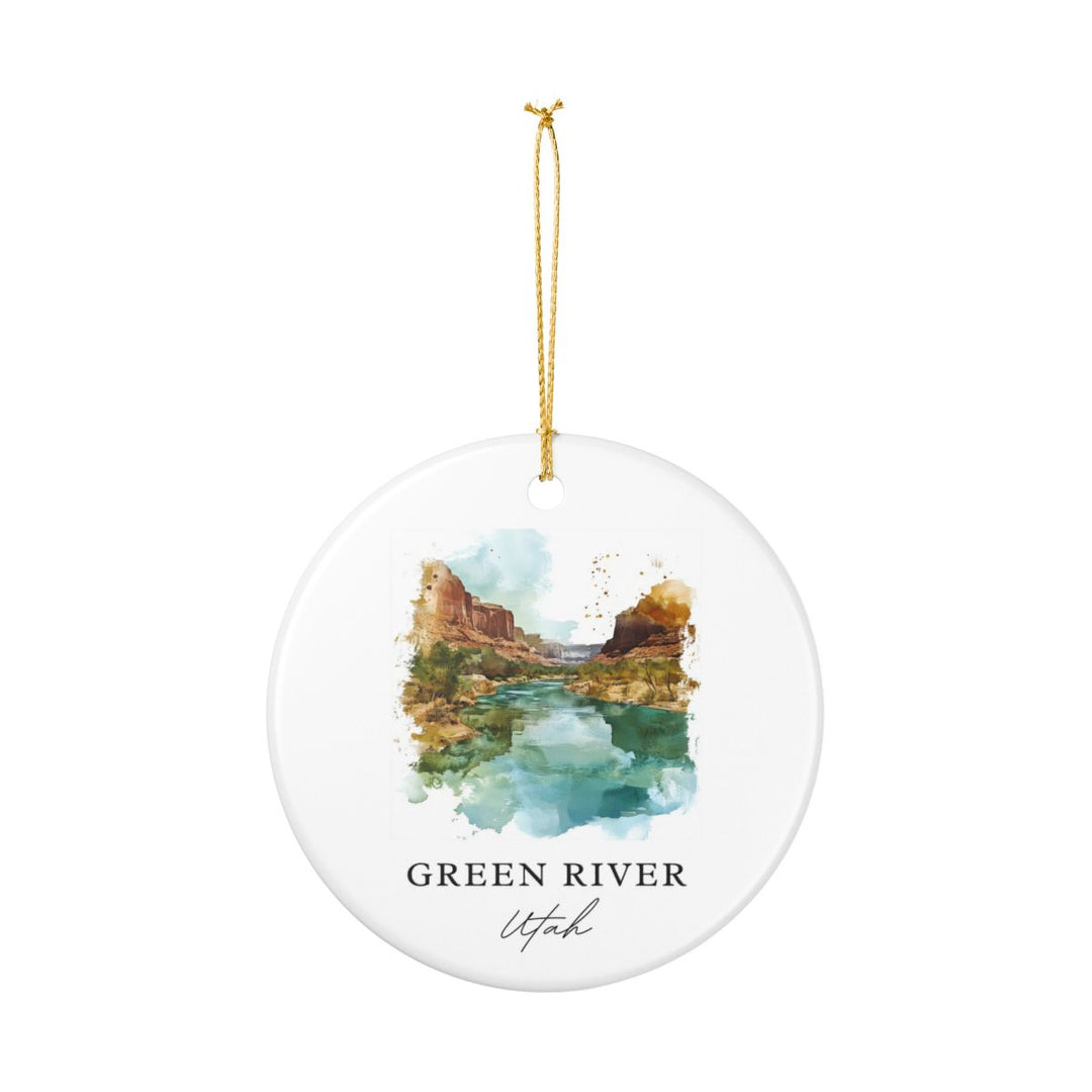 Green River Utah USA Ornament: Unique Green River Souvenir, Green River Utah Xmas Decor, and Authentic Green River Gift