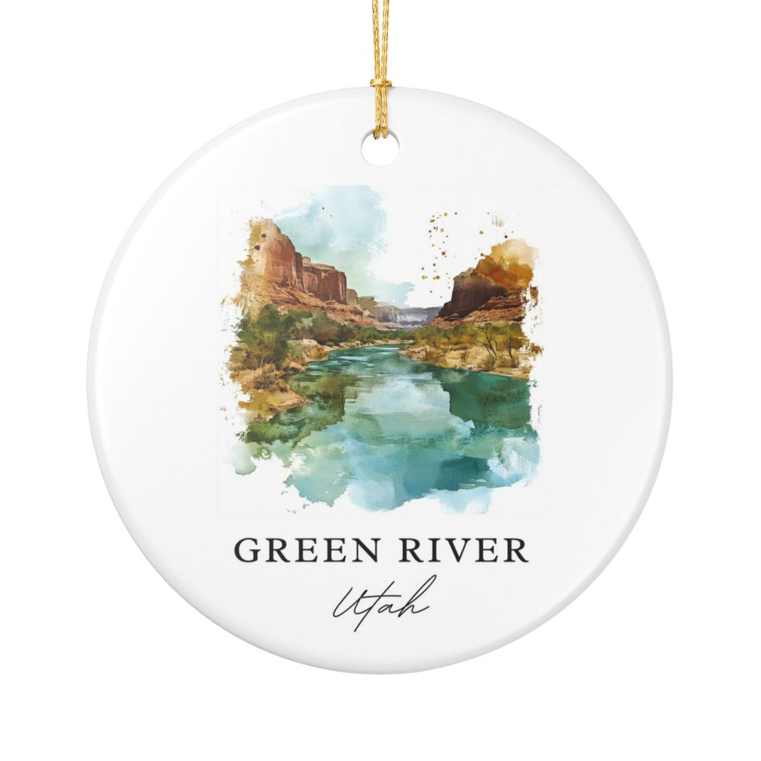 Green River Utah USA Ornament: Unique Green River Souvenir, Green River Utah Xmas Decor, and Authentic Green River Gift
