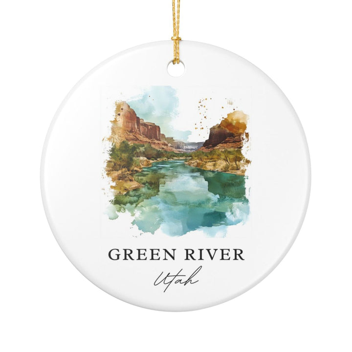Green River Utah USA Ornament: Unique Green River Souvenir, Green River Utah Xmas Decor, and Authentic Green River Gift