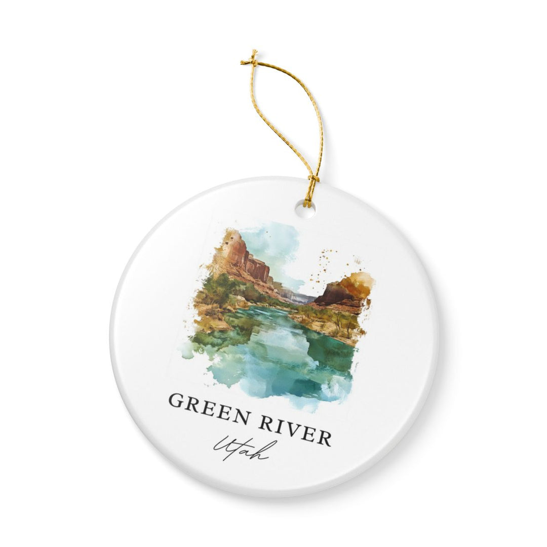 Green River Utah USA Ornament: Unique Green River Souvenir, Green River Utah Xmas Decor, and Authentic Green River Gift
