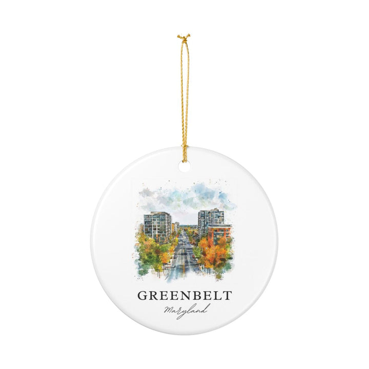 Greenbelt Maryland USA Ornament: Unique Greenbelt Souvenir, Greenbelt Maryland Xmas Decor, and Authentic Greenbelt Gift