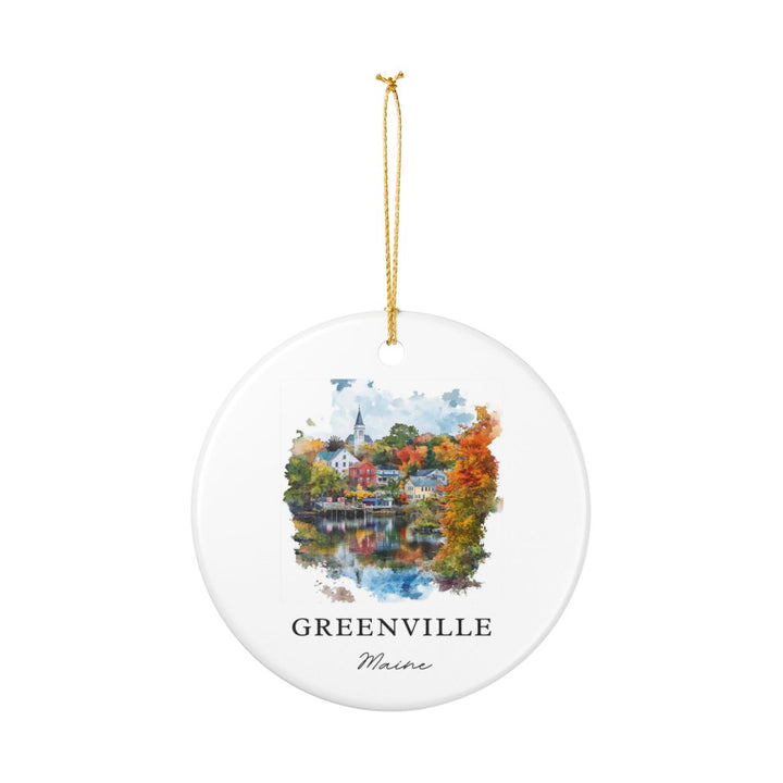 Greenville Maine USA Ornament: Unique Greenville Souvenir, Greenville Maine Xmas Decor, and Authentic Greenville Gift
