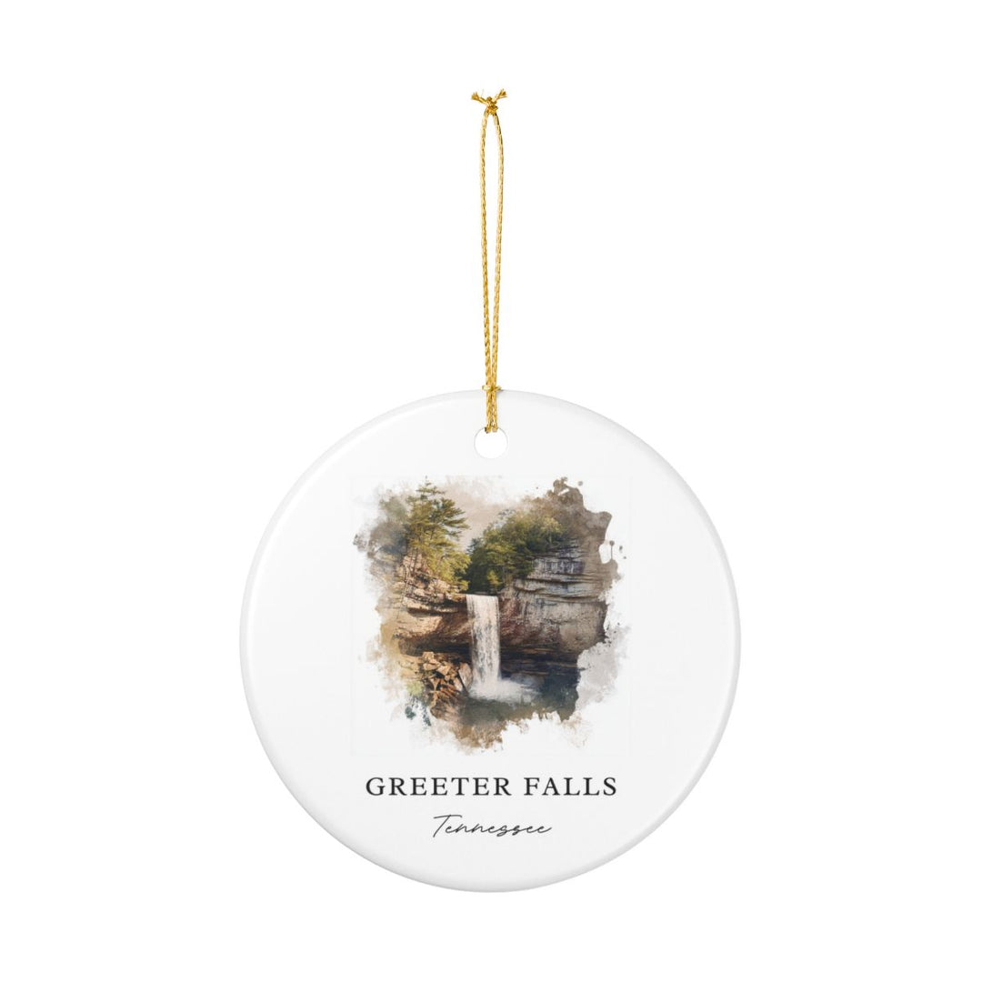 Greeter Falls Tennessee USA Ornament: Unique Greeter Falls Souvenir, Greeter Falls Tennessee Xmas Decor, and Authentic Greeter Falls Gift