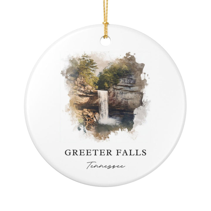 Greeter Falls Tennessee USA Ornament: Unique Greeter Falls Souvenir, Greeter Falls Tennessee Xmas Decor, and Authentic Greeter Falls Gift
