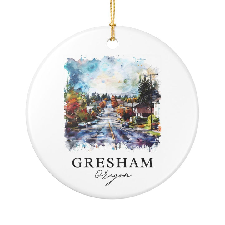 Gresham Oregon Ornament: Unique Gresham Oregon Souvenir, Gresham Oregon Xmas Decor, and Authentic Gresham Oregon Gift