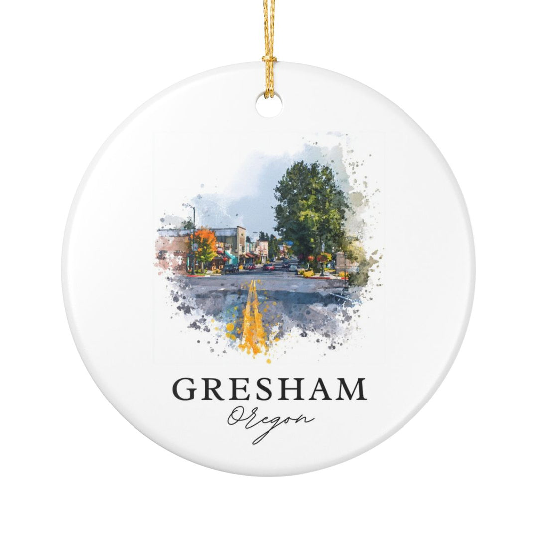 Gresham Oregon Ornament: Unique Gresham Souvenir, Gresham Oregon Xmas Decor, and Authentic Gresham Gift