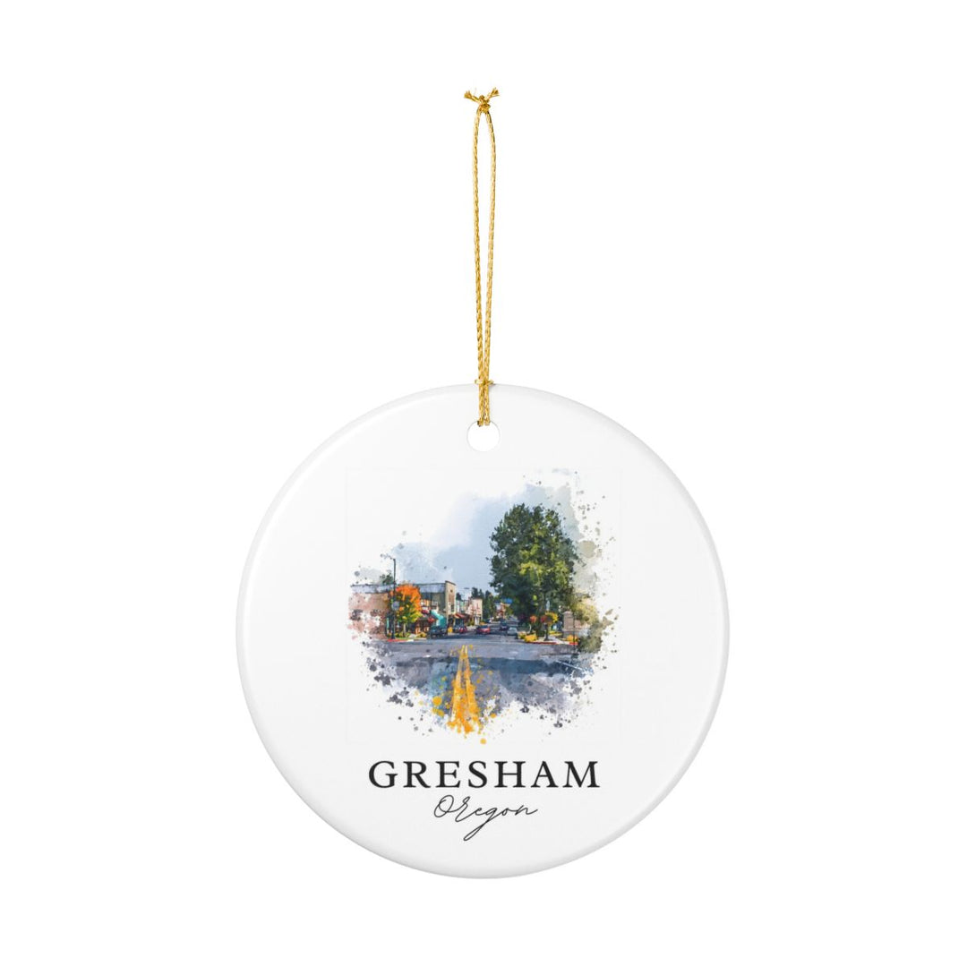 Gresham Oregon Ornament: Unique Gresham Souvenir, Gresham Oregon Xmas Decor, and Authentic Gresham Gift