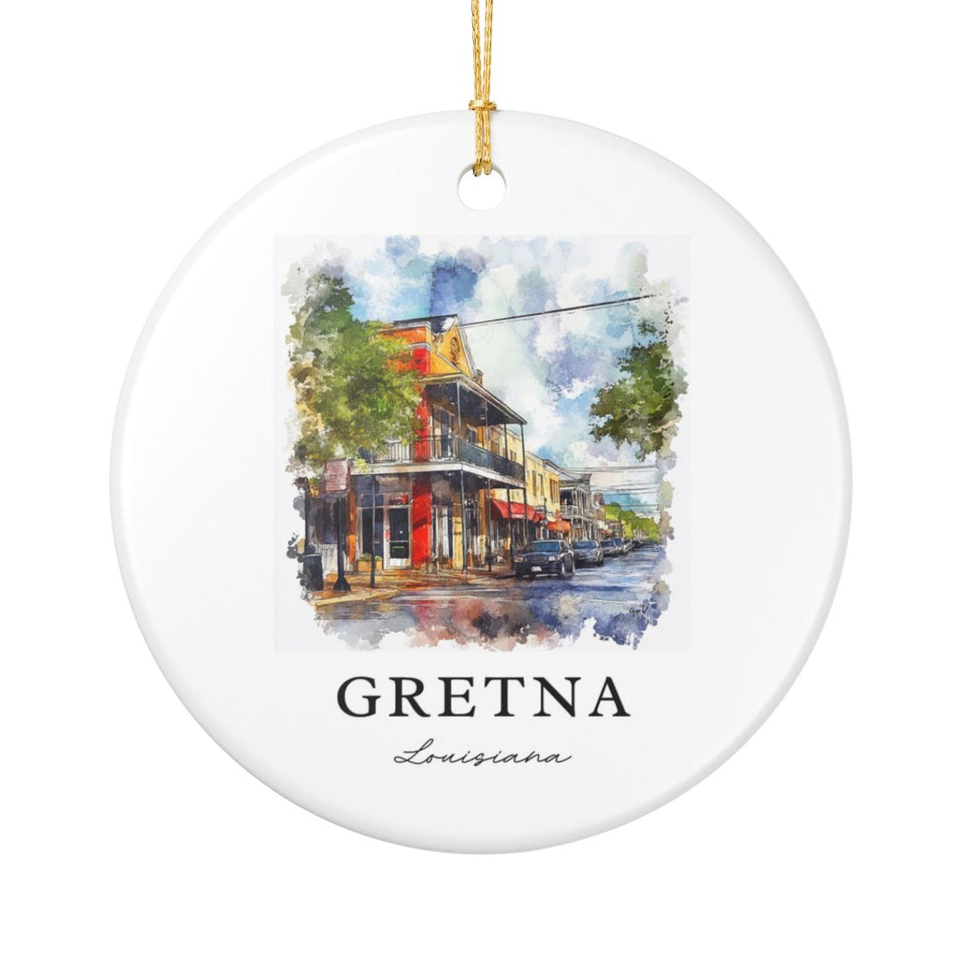 Gretna Louisiana Ornament: Unique Gretna Louisiana Souvenir, Gretna Louisiana Xmas Decor, and Authentic Gretna Louisiana Gift