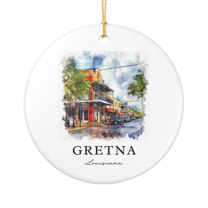 Gretna Louisiana Ornament: Unique Gretna Louisiana Souvenir, Gretna Louisiana Xmas Decor, and Authentic Gretna Louisiana Gift