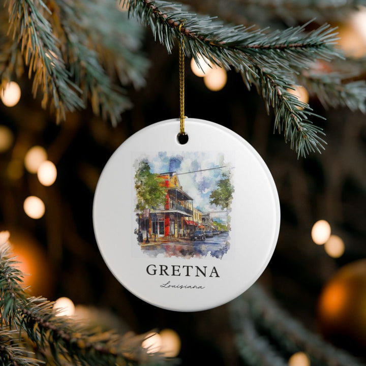 Gretna Louisiana Ornament: Unique Gretna Louisiana Souvenir, Gretna Louisiana Xmas Decor, and Authentic Gretna Louisiana Gift