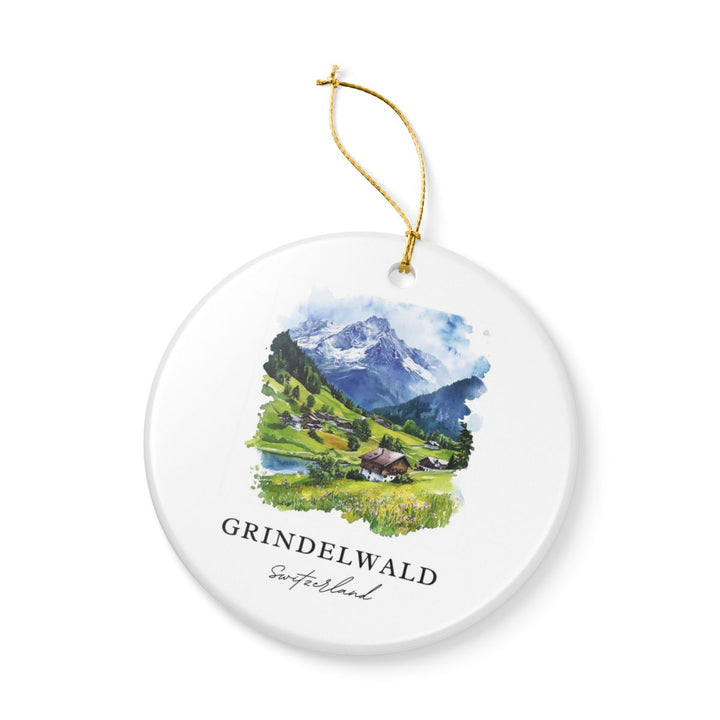 Grindelwald Switzerland Ornament: Unique Grindelwald Souvenir, Grindelwald Switzerland Xmas Decor, and Authentic Grindelwald Gift
