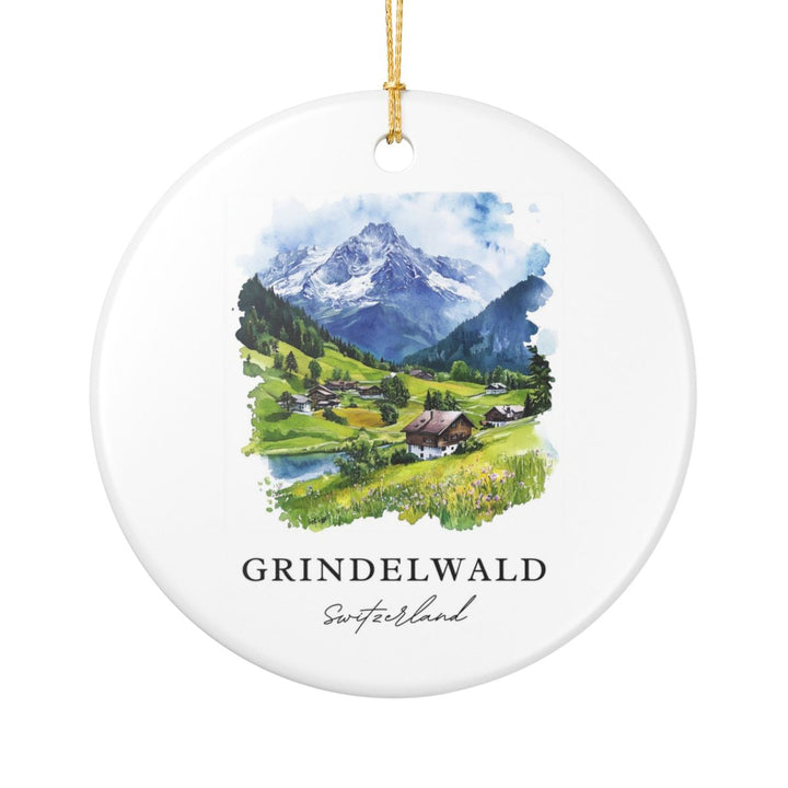 Grindelwald Switzerland Ornament: Unique Grindelwald Souvenir, Grindelwald Switzerland Xmas Decor, and Authentic Grindelwald Gift