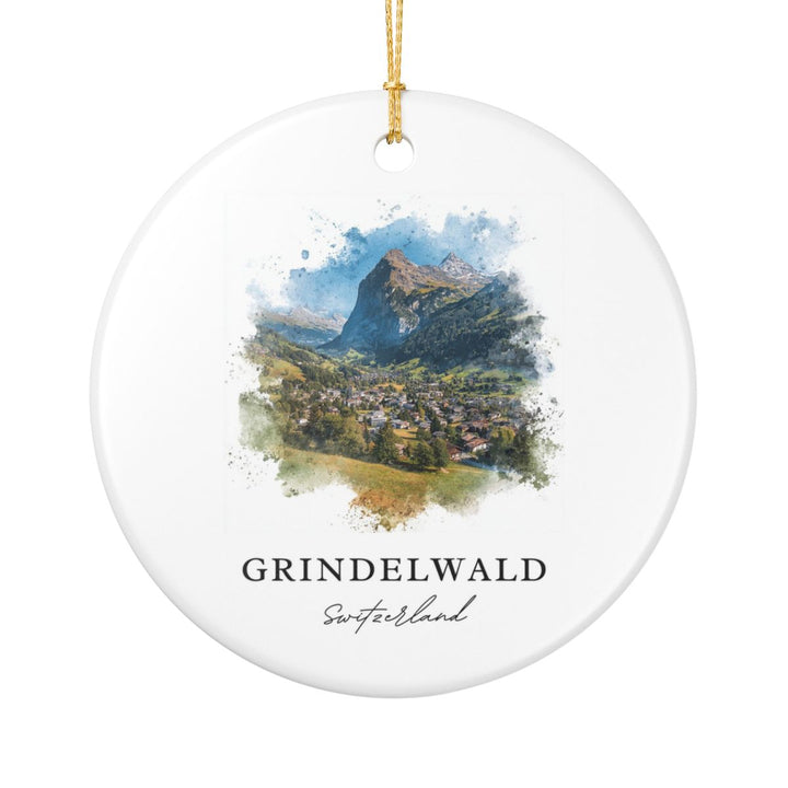 Grindelwald Switzerland Ornament: Unique Grindelwald Souvenir, Grindelwald Switzerland Xmas Decor, and Authentic Grindelwald Gift
